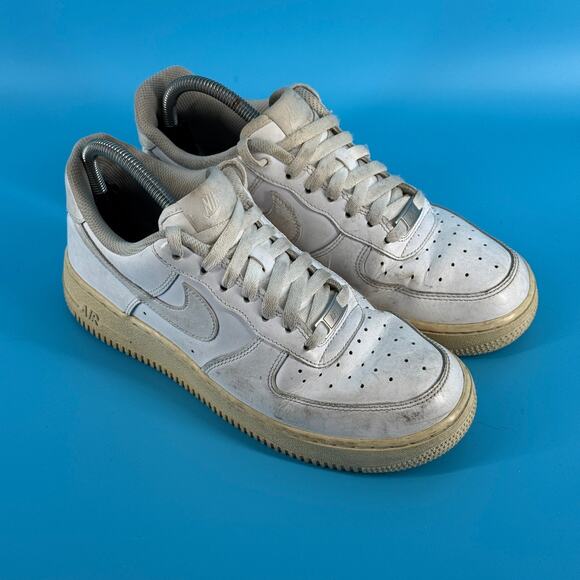 Nike Air Force 1 Low Womens US 8.5 White Leather Casual Athletic Sneaker ‘20 - Picture 5 of 12